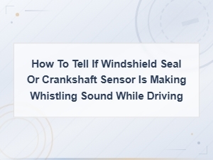 Windshield Seal vs Crankshaft Sensor Whistling Sound Diagnosis Guide